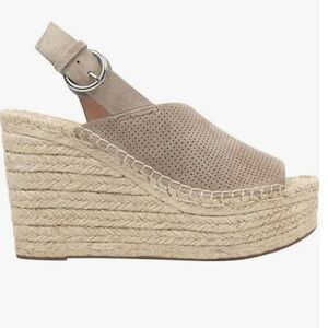 Marc Fisher Tan Espadrille Wedge Sandals